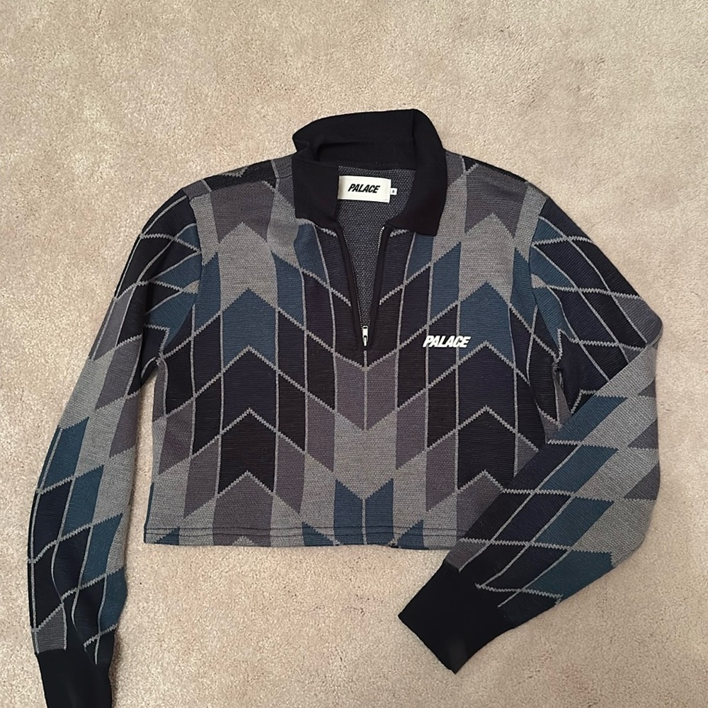 Palace half zip cropped sweater